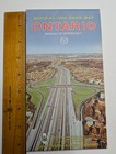 1965 Ontario Canada Dept Of Highways Official Road Map Toronto Windsor Detroit