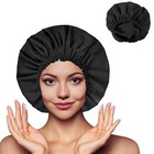 Large Waterproof Shower Cap For Women Hair Bonnet Bath Shower Hair Cover Reusabl