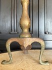 Vintage Pair Of Antique Brass Cast Iron Federal Neo-classical Andirons