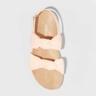 Cat   Jack  Girls  Elena Footbed Open Toe Flat Sandals Coral Pink  Size 3