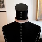 Nieman Marcus Rose Gold Rhinestone Dog Collar Choker  Nwt Orig Price  125