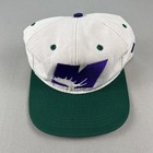 Vintage Minnesota Moose Hat Cap Snapback Cream Green  1 Apparel Ihl Hockey 90s