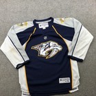 Nashville Predators Jersey Youth L xl Blue White Nhl Hockey Reebok Ccm Mens