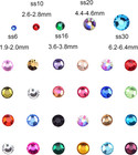 6800 pcs Mixed 5 Sizes Flatback Round Glass Hotfix Iron Rhinestones Crystal For