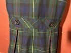 Lands    End Girls 7 Hunter Classic Navy Plaid Girls School Uniform Jumper dress
