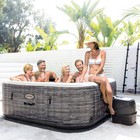 Intex Purespa Plus Greystone 6 Person Inflatable Square Hot Tub W  170 Airjets
