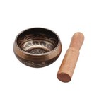Weget Tibetan Singing Bowl With Hand Hammer  Bronze  Buddhism  Yoga  Meditati   
