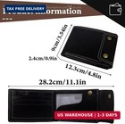 Mens Vintage Bifold Leather Wallet Double Button Card Holder 9 Slots Cash Pocket