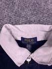 Polo Ralph Lauren Rugby Shirt Youth Xl Navy Green Colorblock Long Sleeve Cotton
