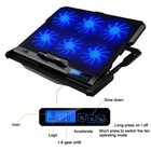 Laptop Cooler Notebook Stand 15 6 17  Led Cooling Pad 2 Usb Ports 6 Cooling Fan