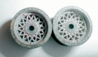 Cox Chaparral Front Threaded Slot Car Magnesium Wheels 1 Pair  1 24 Vintage Nos