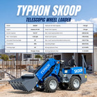 New 25hp Kubota Typhon Skoop Wheel Loader With 3-stage Lift 4wd   2 Attachments