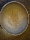 Vintage Wooden Dough Bowl 12  Wooden Bowl With Outer Rim Rustic Farmhouse