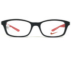 Nike Kids Eyeglasses Frames 5005 006 Matte Black Red Rectangular 49-16-130
