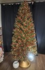 Starlite By Revlis Aluminum Christmas Tree Rainbow  red Green Gold 7ft Slim Rare
