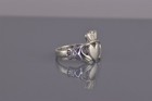 Jmk Sterling Silver 12mm Irish Claddagh Heart Hands Band Ring Ireland 925 Sz  5