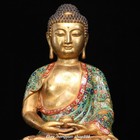 22 8 bronze Cloisonne Enamel Gold Shakyamuni Sakyamuni Amitabha Buddha Statue