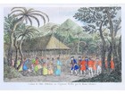 1778 Antique Print     Surrender Of Tahiti To Captain Wallis  Queen Purea History