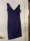 Women s Calvin Klein Ruched Purple And Sequin Cocktail Dress Size 4