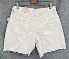 Universal Thread Denim Shorts Women s Size 12  White High Rise Slim Fit Stretch