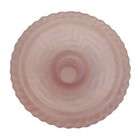 Vintage Mcm Frosted Pink Glass Pedestal Candle Holder  Mother s Day Gift