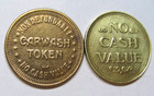 Car Wash Tokens -model T Roadster Car -2 Different Vintage Car Wash Coin Tokens