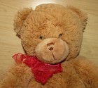 15  2011 First   Main  Brown Teddy Bear Stuffed Animal Soft Plush Red Bow