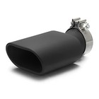  Square Exhaust Tip 3  Inlet  Black Coating Rectangle 3 0inch Black Coated