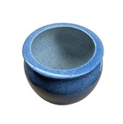 Vintage Mottled Blue Powder Marks Porcelain Round Pot Planter Gb616