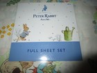 New Peter Rabbit Beatrix Potter Full Sheet Set Flat Fitted   2 Pillowcases