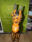 Vintage Giraffe Leather Wrapped Large 24    Tall Figurine Statue