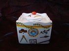 Inkwell Freemason Porcelain Enamels