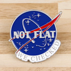 Not Flat Quote Enamel Pin Funny Brooches Badges Lapel Pins
