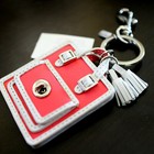 Nwt Coach Leather Keychain 63836 Mini Handbag Purse Charm  Key Ring Fob New