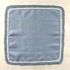Something Blue Linen Wedding Handkerchief Bride Lace Victorian Vtg Cottage Core