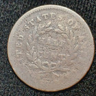 1794 1 2c Bn Liberty Cap Copper Half Cent   Rare Key Date   Vg Very Good 