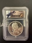 1967  1 Canada Goose Gang Silver Dollar Ms63 Pl Hand Signed    golden Egg    Label    