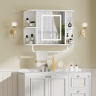 Bathroom Wall Cabinet With Mirror  Mirrored Medicine Cabinet With 3 Colors Led L