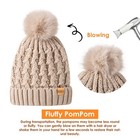 3 Pcs Winter Hat Scarf Gloves Set Women Beanie Fleece Lined Warm Winter Set