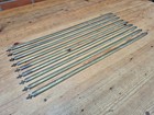 Job Lot Reclaimed Antique Solid Brass Fleur-de-lis Stair Rods X 9