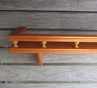 Vintage Light Weight Wooden Wall Shelf With Colonial Spindle Rail 23  Long