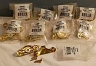 Lot 9 Bright Brass Window Sash Lock Crescent Style Latch Hardware Nos Vtg Finish