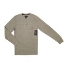 Nwt Polo Ralph Lauren Waffle Knit Henley Thermal Crew-neck T-shirt Sz- S - Gray