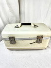 Vtg Wayfarer White Train Case Makeup Luggage Tray   Mirror 15x8x7  H Hard Shell