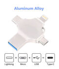 1tb 512gb Usb3 0 Flash Drive 4in1 Memory Stick Type C Otg Thumb Disk Storage Pen