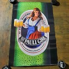 Vintage St  Pauli Girl Beer Poster 31x20     German Brewery Advertising  Bar Decor