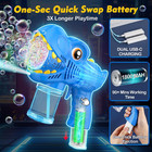 Bubble Machine Gun 2 Pack Rechargeable Kids Toys Gift Ages 3-5 4-8