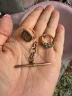 Antique 9k Rose Gold Watch Chain T Bar Pendant Extender 4 75g