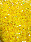 Yellow Rainbow Round Flat Back Resin 3mm Jewelry Crafting Nail Gems