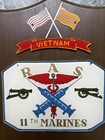 Original Vietnam War Usmc 11th Marines Medical Painted Plaque Theater Made